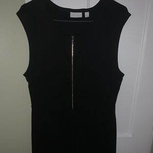 Black zip dress
